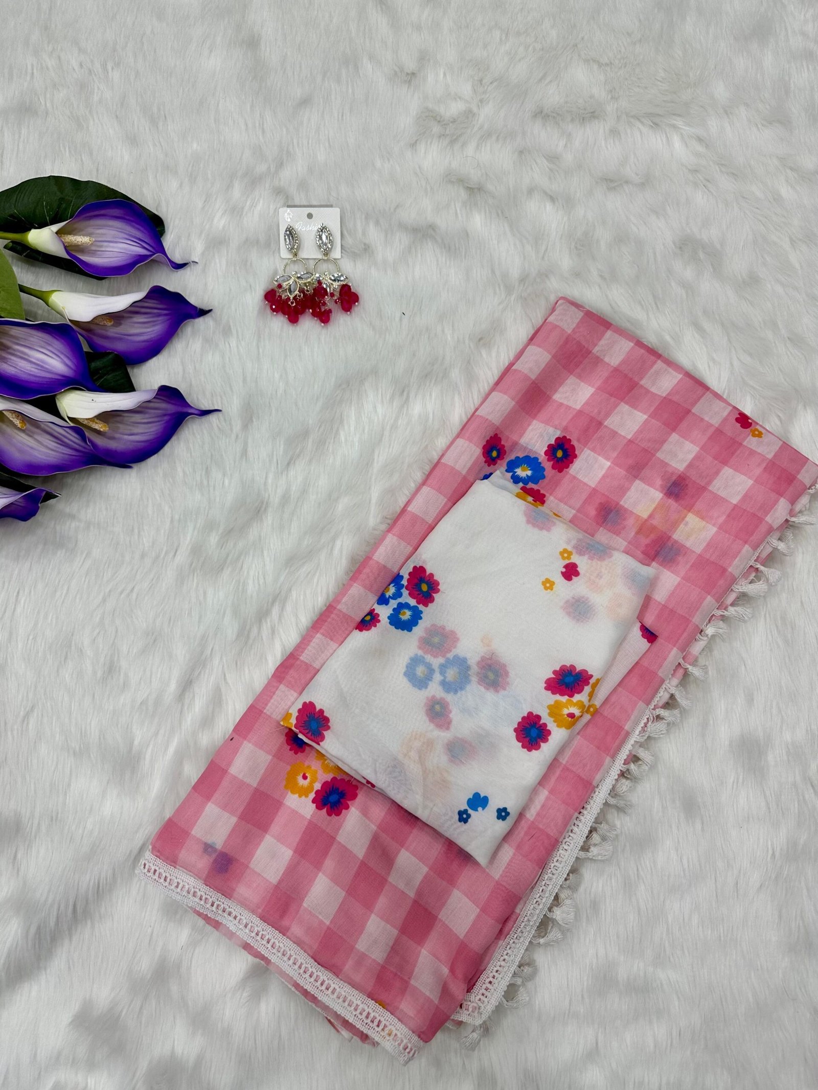 Pure Mal Cotton Saree with Digital Print & Lace Border for Summer Wear - Image 15