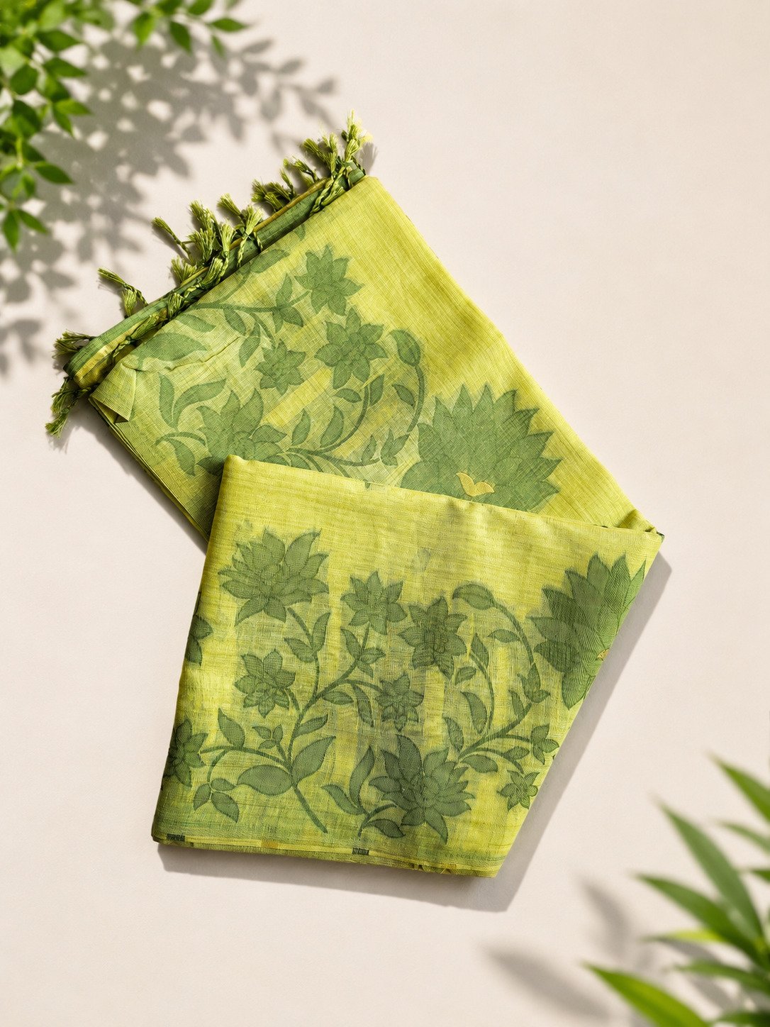 Cotton_saree_Mehndi_Green